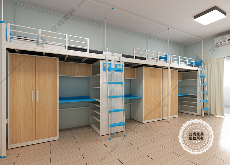 側(cè)梯-三人連體公寓床