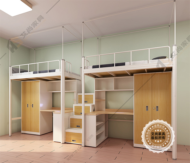 二連體學(xué)生公寓床